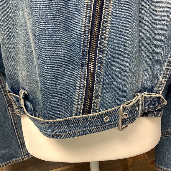 Juicy Couture NWT Denim Jean Moto Jacket Patches S - Picture 6 of 13